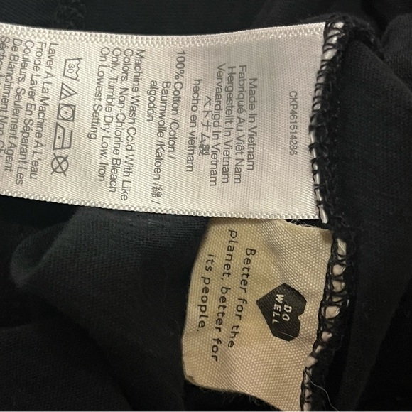 Madewell Black Classic Whisper Crew Neck Tee, size XS - Picture 7 of 8